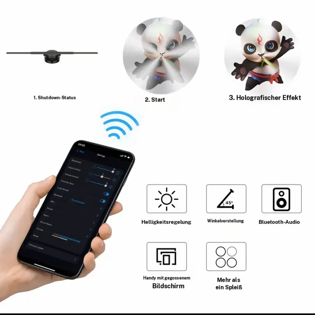 Holo Spin 3D - LED Hologram Projektor 🔮