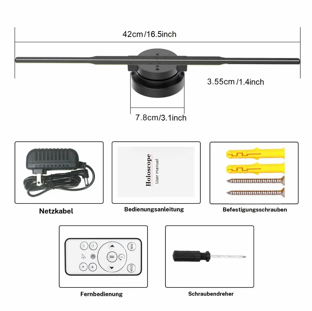 Holo Spin 3D - LED Hologram Projektor 🔮